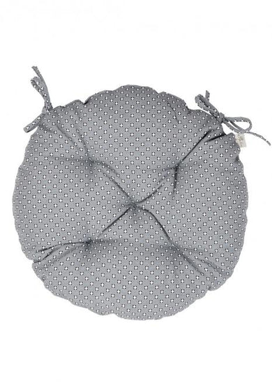 Кругла подушка на стілець Merry Christmas сіра ПРОВАНС, D40см 031488