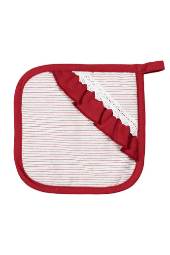 Набір рукавичка та прихватка Червона смужка ПРОВАНС, 29х15см, 20х20см 038957
