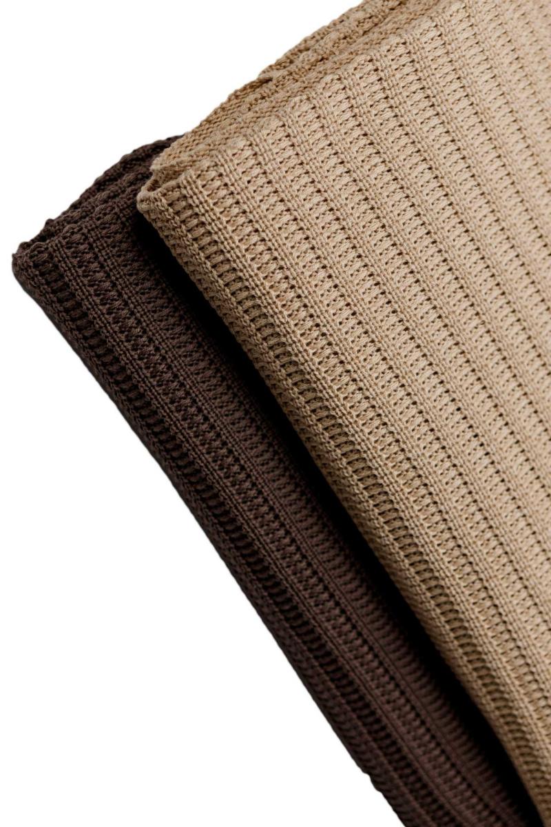 Плед в'язаний Cotton бежевий Прованс, 120х200 см