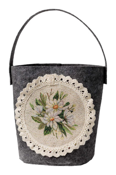 Декоративний кошик з ручкою для дрібниць Provence ПРОВАНС, 16х16см 039698