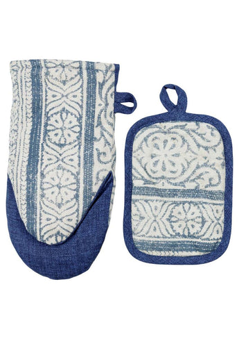 Набір  рукавиця та прихватка Blue ПРОВАНС, 15х20см  29х15см 030496