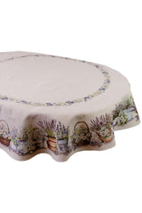 Овальна гобеленова скатертина Provence Прованс, 160х180 см