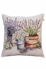Декоративна наволочка Ромашки у відерці ПРОВАНС, 45х45см 039166