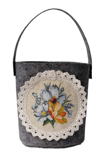 Декоративний кошик з ручкою для дрібниць Рrimavera ПРОВАНС, 16х16см 039696