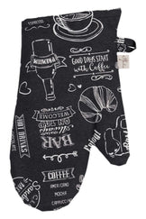 Рукавица кухонная Breakfast black ПРОВАНС, 31х18 см 039631