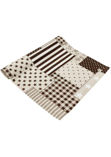 Доріжка на стіл Печворк коричневий ПРОВАНС, 40х140см 031540