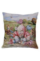 Великодня гобеленова наволочка Настрій яскраві писанки ПРОВАНС, 45х45см 044328