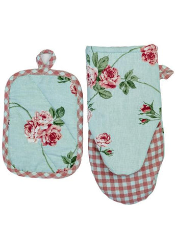 Набір рукавичка та прихватка Трояндочки ПРОВАНС, 29х15см 035694