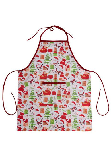 Набір новорічний 3 од рукавичка,прихватка та фартух Санта на зеленому ПРОВАНС, 31х20 см 038523
