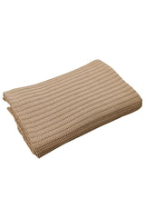 Плед в'язаний Cotton бежевий Прованс, 120х200 см