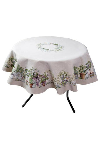 Кругла гобеленова скатертина на стіл GARDEN ПРОВАНС, D136см 035340