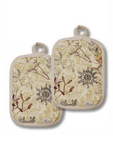 Набір новорічних гобеленових прихваток для кухні Золоте свято ПРОВАНС, 15х20см 038514