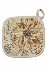 Гобеленова новорічна кухонна прихватка Золоте свято ПРОВАНС, 20х20см 037829