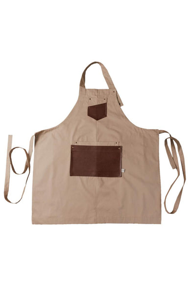 Фартух чоловічий зі шкіряним декором  бежевий ПРОВАНС, 85x90см 044779