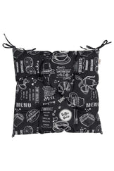 Подушка для стільця Breakfast black ПРОВАНС, 40х40см 039483