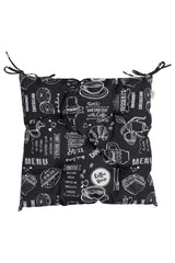 Подушка для стільця Breakfast black ПРОВАНС, 40х40см 039483