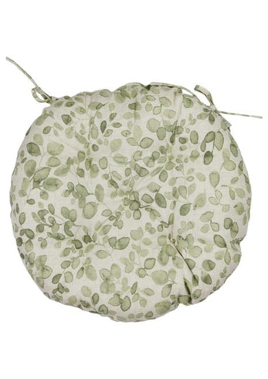 Кругла подушка на стілець Тереза Листочки ПРОВАНС, D40см 034533