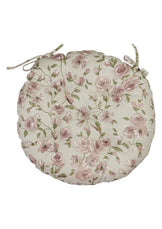 Кругла подушка на стілець Тереза Квіточки ПРОВАНС, D40см 034529
