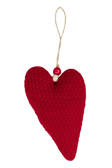 Декор підвіска Серце Тільда червоне ПРОВАНС, 17см 039310