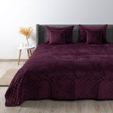 Покривало ТЕП "VELOUR" 180*240 см бордове/ромб прямий