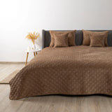 Покривало ТЕП "VELOUR" 220 * 240 см капучино/ромб круглий