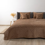 Покривало ТЕП "VELOUR" 150*210 см капучино/ромб круглий