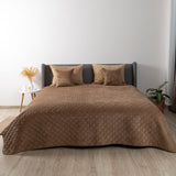 Покривало ТЕП "VELOUR" 150*210 см капучино/ромб круглий