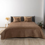 Покривало ТЕП "VELOUR" 220 * 240 см капучино/ромб круглий