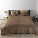 Покривало ТЕП "VELOUR" 220 * 240 см капучино/ромб круглий
