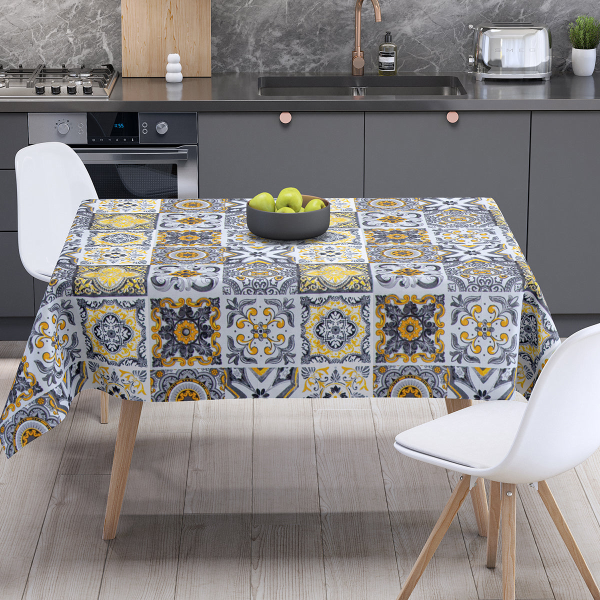 Скатертина "Panama" 180*220 см водовідштовхуюча Gray provence 