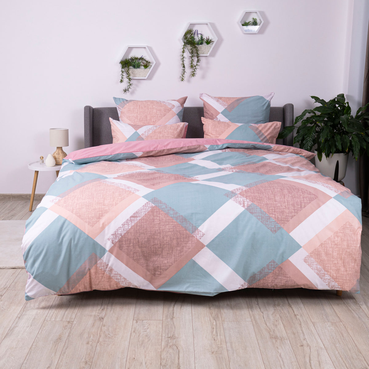 Комплект постільної білизни ТЕП "Soft dreams" Гра Кольорів, 70x70 полуторний 