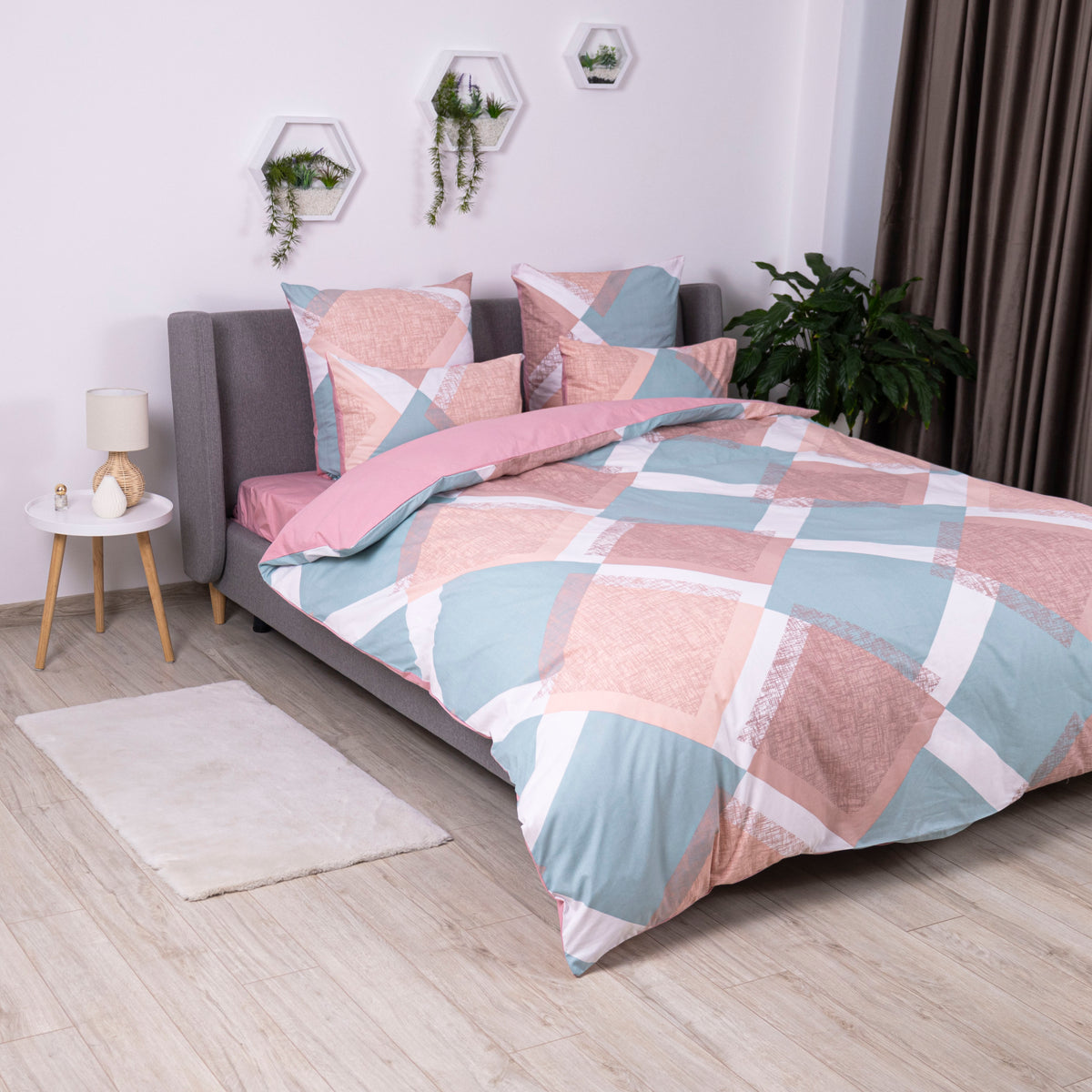 Комплект постільної білизни ТЕП "Soft dreams" Гра Кольорів, 70x70 полуторний 