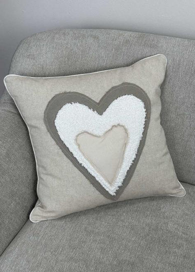 Подушка декоративна Серденько трикольорове ПРОВАНС, 45х45см 033342