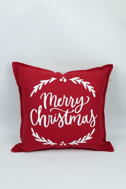 Наволочка червона Merry Christmas Прованс 42х42 см