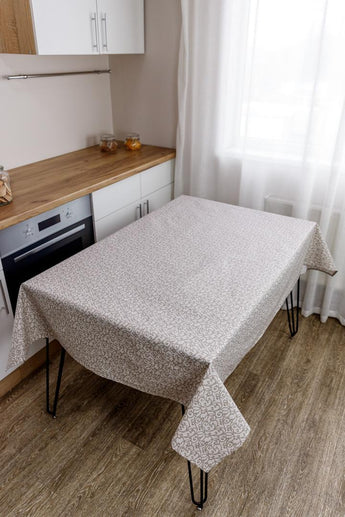 Скатертина водостійка Simfoni Капучіно вензель ПРОВАНС, 120х136см 033545