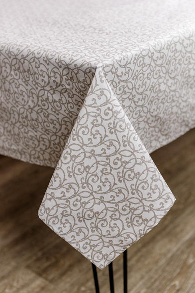 Скатертина водостійка Simfoni Капучіно вензель ПРОВАНС, 120х136см 033545
