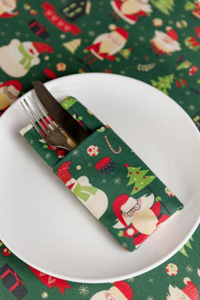 Серветка Санта на зеленому ПРОВАНС, 40х40см 035754