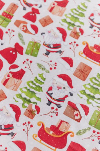 Набір новорічний 3 од рукавичка,прихватка та фартух Санта на білому ПРОВАНС, 31х20 см 038522