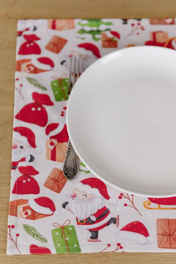 Серветка Санта на білому ПРОВАНС, 40х40см 035752