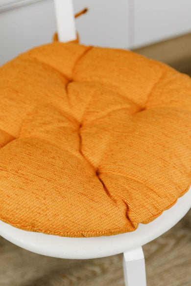 Кругла подушка для стільця CHENILLA помаранчева ПРОВАНС, D40см 039028