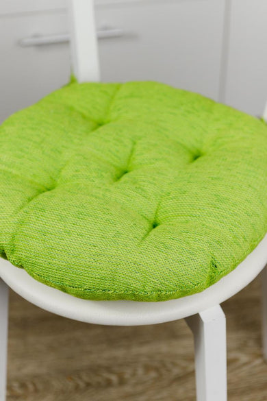 Кругла подушка для стільця CHENILLA салатова ПРОВАНС, D40см 039026