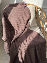 Плед в'язаний Cotton шоколадний ПРОВАНС, 200х220см 040380