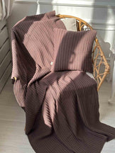 В'язана наволочка COTTON шоколадна ПРОВАНС, 45х45см 039941