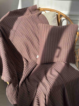 В'язана наволочка COTTON шоколадна ПРОВАНС, 45х45см 039941
