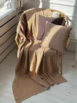 Плед в'язаний Cotton бежевий ПРОВАНС, 200х220см 040379