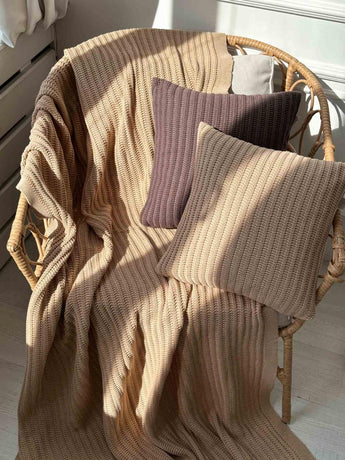 В'язана наволочка COTTON бежева ПРОВАНС, 45х45см 039940