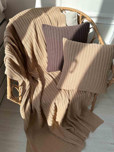 В'язана наволочка COTTON бежева ПРОВАНС, 45х45см 039940