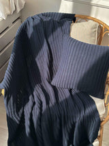 Плед в'язаний Cotton синій ПРОВАНС, 200х220см 040382