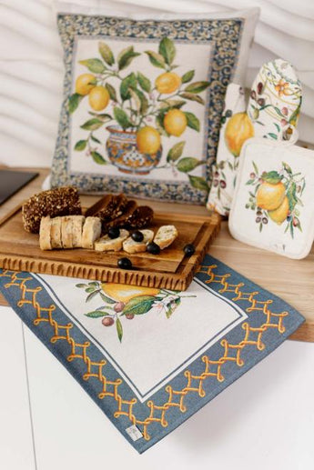Гобеленова декоративна наволочка Соковиті лимони ПРОВАНС, 45х45см 035420