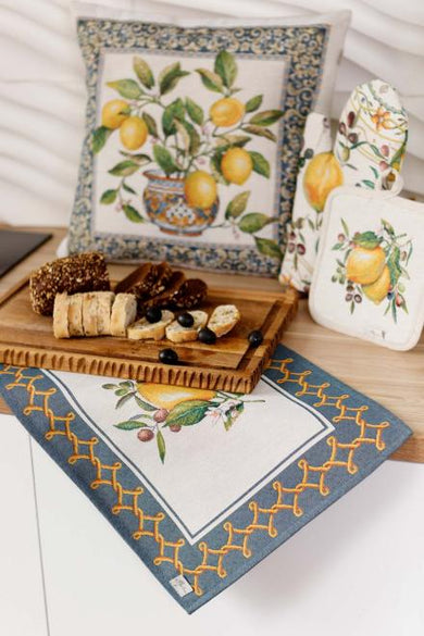 Гобеленова декоративна наволочка Соковиті лимони ПРОВАНС, 45х45см 035420